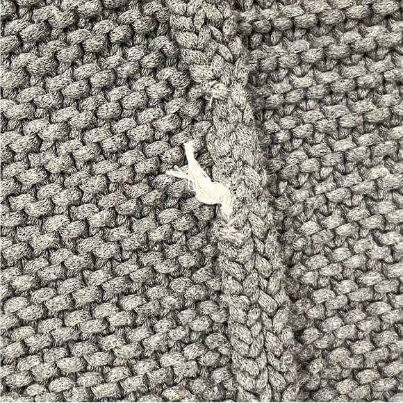 ZARA KNIT Slate Grey Chunky Knit Turtleneck Sweater Size Small Relaxed Fit - Picture 13 of 14